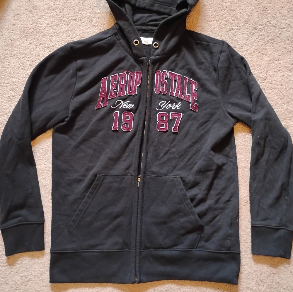Black Aeropostale 1987 heritage hoodie